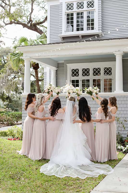 Katelynn Rose And Taylor Walsh Bohemian Style Nautical Wedding In Tampa Florida Bridesmaids