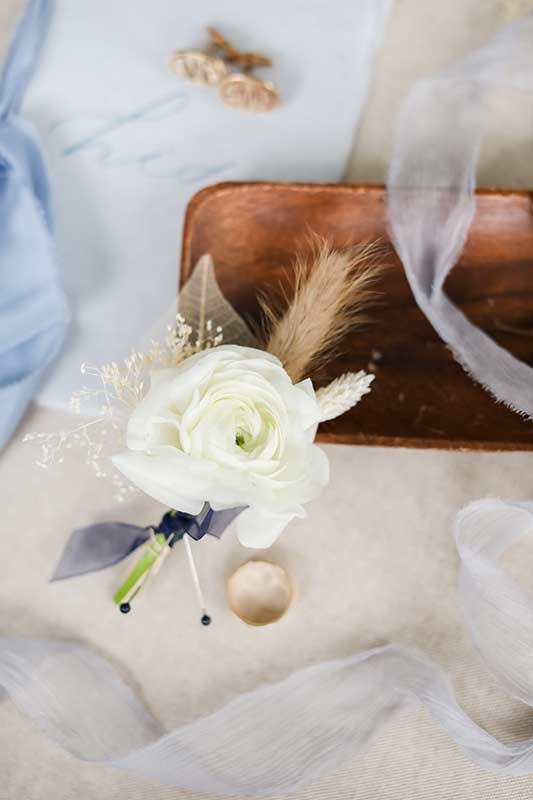 Katelynn Rose And Taylor Walsh Bohemian Style Nautical Wedding In Tampa Florida Groom Boutonniere