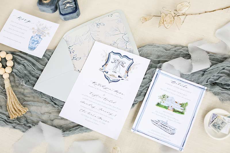 Katelynn Rose And Taylor Walsh Bohemian Style Nautical Wedding In Tampa Florida Invitation Suite