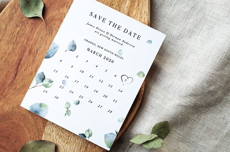 Designyourownweddingannoucementwithpaperlustcalendar