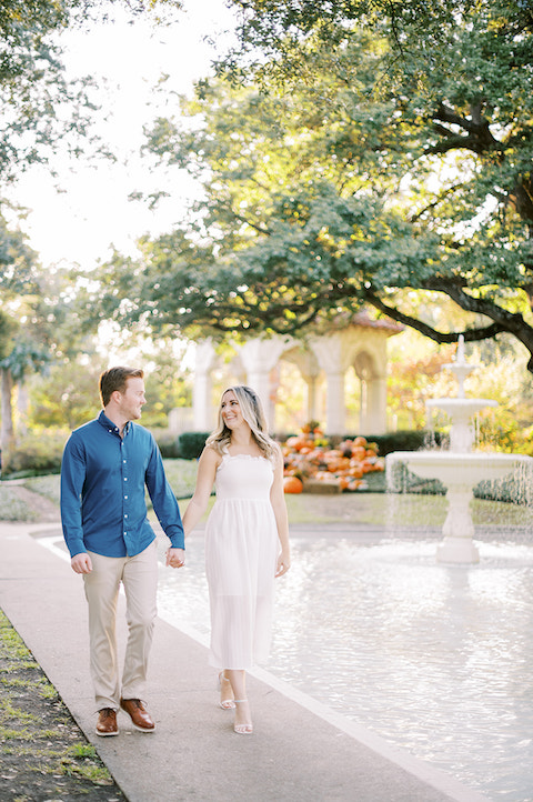 A Sweet Afternoon Engagement Session At Dallas Flippen Park Couple Walking Together