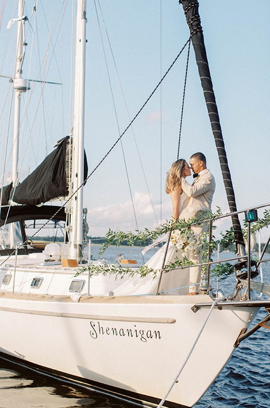 Sail Into The New Year With This Elopement Shoot On The Harbor Couple3