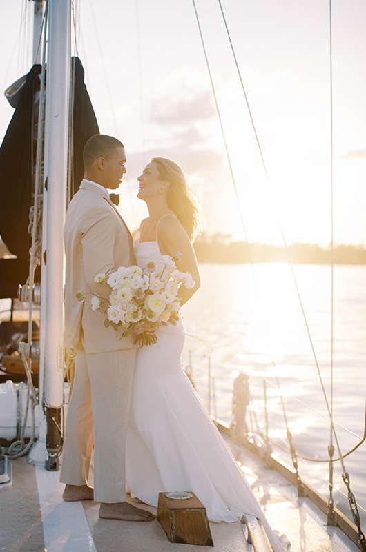 Sail Into The New Year With This Elopement Shoot On The Harbor Sunset2