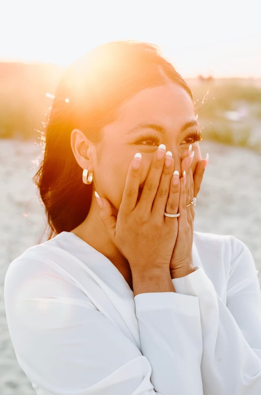 Editorial Creative Director Sydnie Uldrick Gets Engaged On Tybee Island Bride To Be Close Up