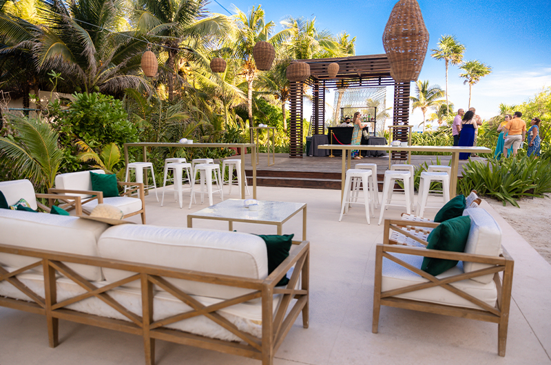 Steven Benoit Adam Baker Riviera Maya Destination Wedding At UNICO Hotel Reception Lounge