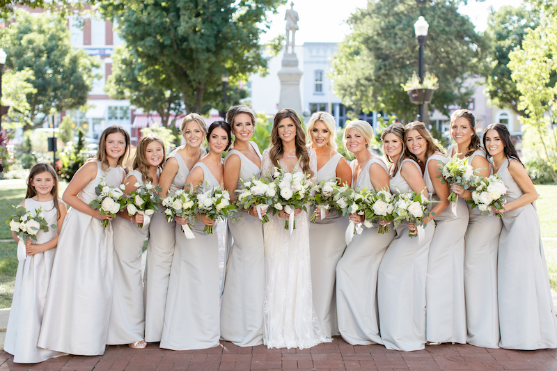 Elizabeth Fiser And Michael Williams Marry In A Beautiful Arkansas Chapel Bride With Her Bridesmaids