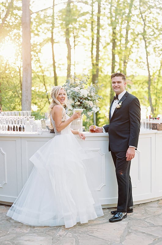 Molly Rooney And Killian Woodward Luxury Waterfront Wedding In Tennessee Reception Bar