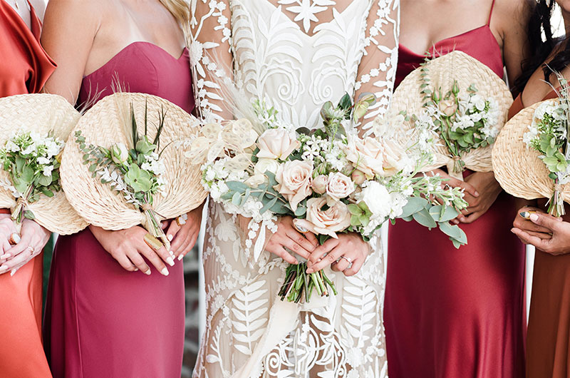 A Glamorous Bohemian Wedding In Charleston South Carolina Bridesmaids Bouquet