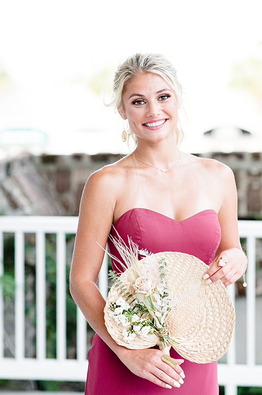 A Glamorous Bohemian Wedding In Charleston South Carolina Raspberry Bridesmaids Dress