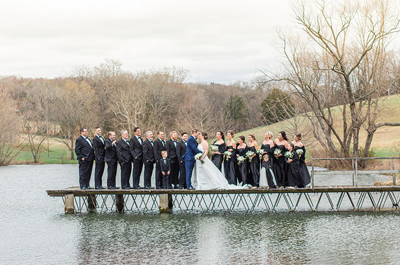 Caroline Blake And Jeffrey Byrnes Beautiful Lakeside Retreat Wedding Bridal Party