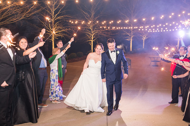 Caroline Blake And Jeffrey Byrnes Beautiful Lakeside Retreat Wedding Mint Springs Farm Exit