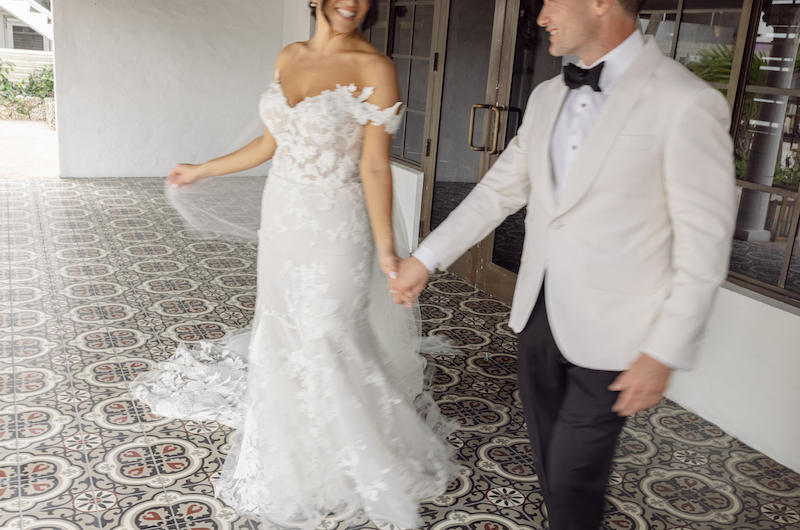 Leticia Cento And Eric Santiago Marry At The Retro Glam Confidante Miami Bride And Groom First Look