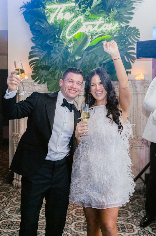 Leticia Cento And Eric Santiago Marry At The Retro Glam Confidante Miami Bride And Groom At Reception Leticia Cento And Eric Santiago Marry At The Retro Glam Confidante Miami Bride And Groom At Reception