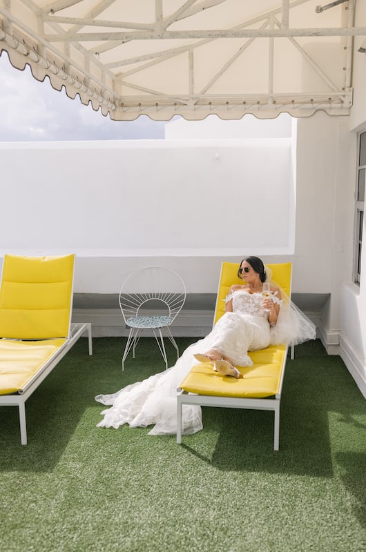 Leticia Cento And Eric Santiago Marry At The Retro Glam Confidante Miami Bride On The Balcony Leticia Cento And Eric Santiago Marry At The Retro Glam Confidante Miami Bride On The Balcony