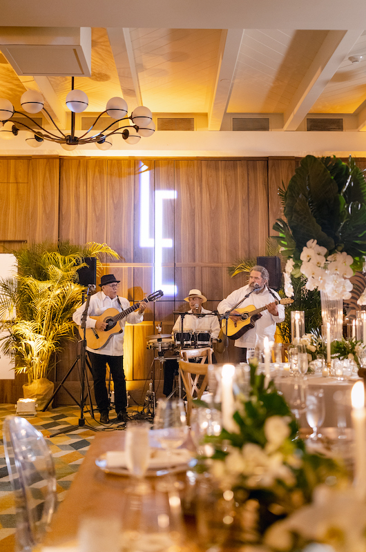 Leticia Cento And Eric Santiago Marry At The Retro Glam Confidante Miami Reception Band
