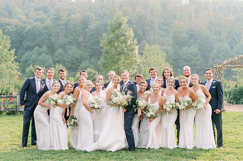 Aspen Domske And Edward Knuckley Marry At The Barn On New River Bridemaids And Groomsmen
