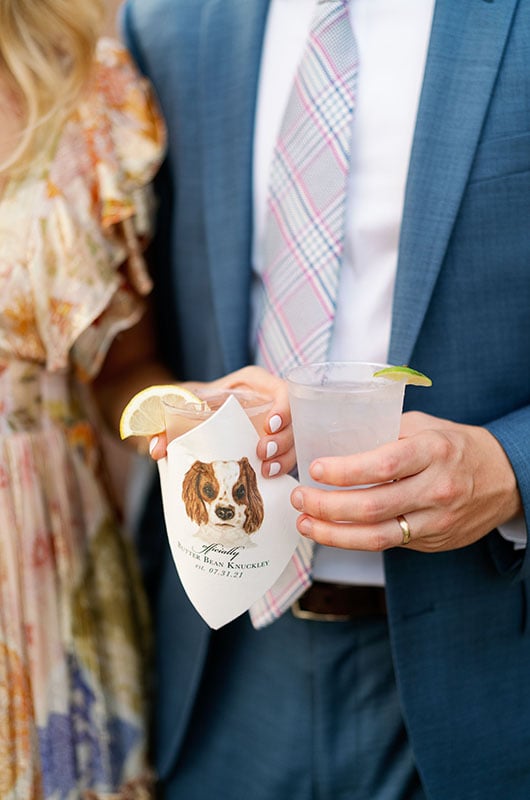 Aspen Domske And Edward Knuckley Marry At The Barn On New River Cocktail Napkins