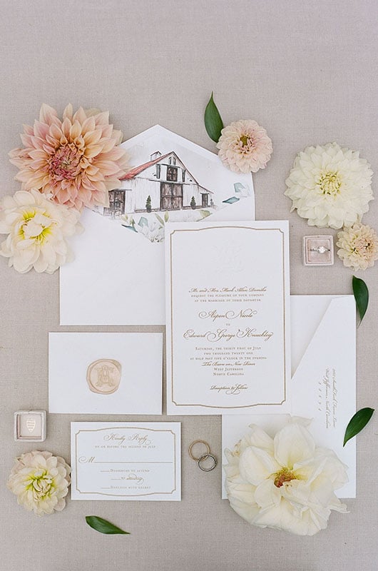 Aspen Domske And Edward Knuckley Marry At The Barn On New River Invitations Aspen Domske And Edward Knuckley Marry At The Barn On New River Invitations