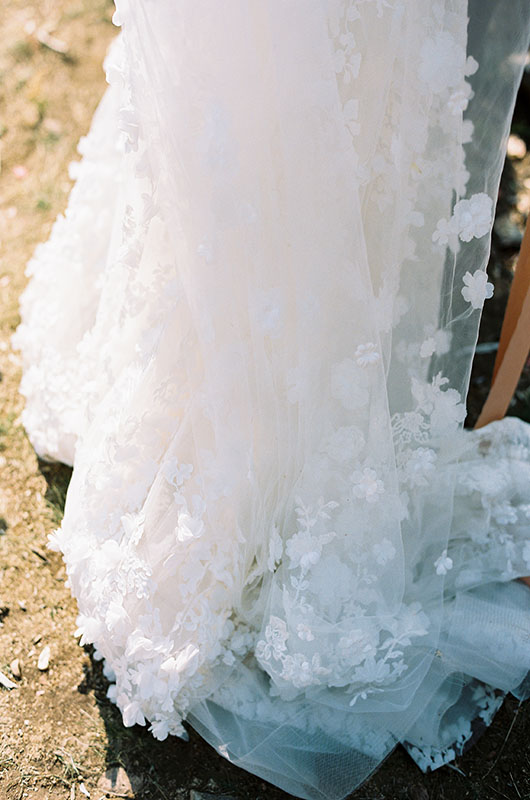 Dreamy Styled Utah Distillery Wedding Dress Detail 1