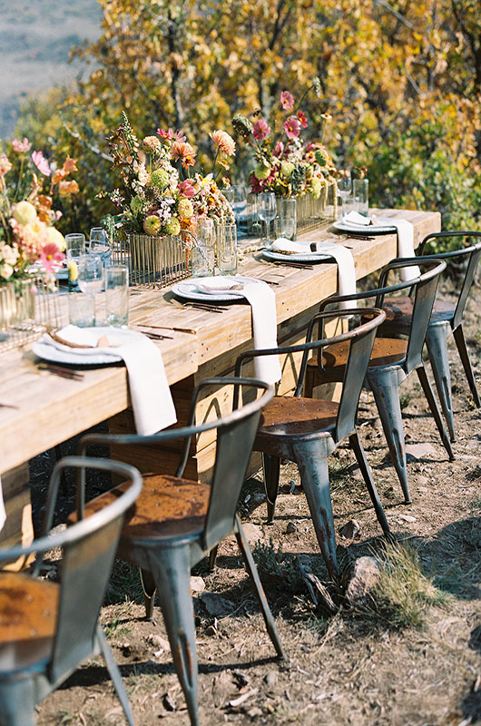 Dreamy Styled Utah Distillery Wedding Tablescape