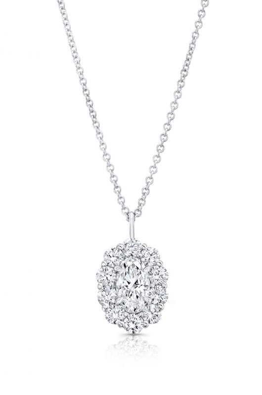 Dripping In DIamonds White Gold Diamond Halo Pendant