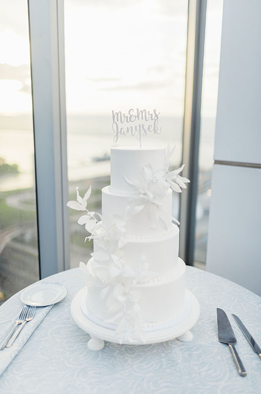 Kelli Mencke And Nicholas Janysek Wed On Lake Erie Cake