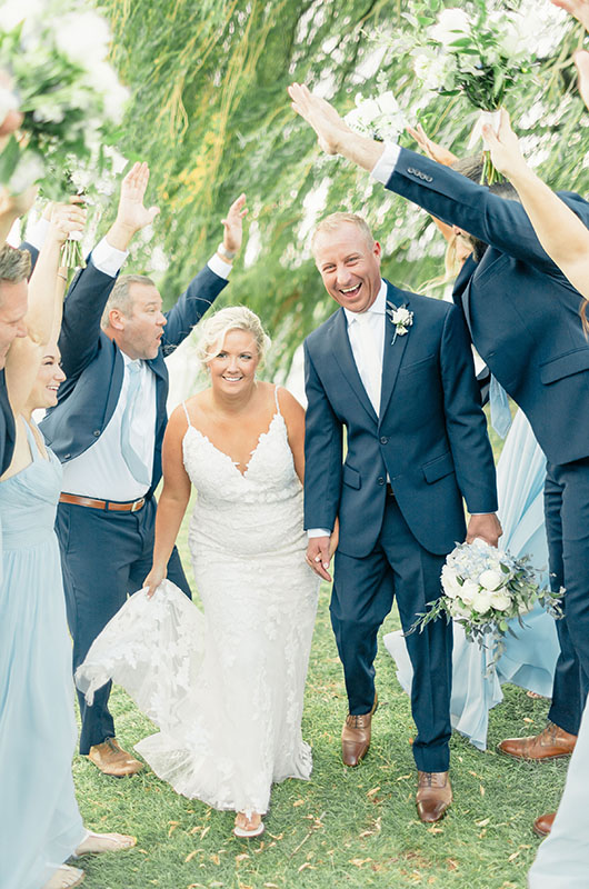 Kelli Mencke And Nicholas Janysek Wed On Lake Erie Ceremony Exit