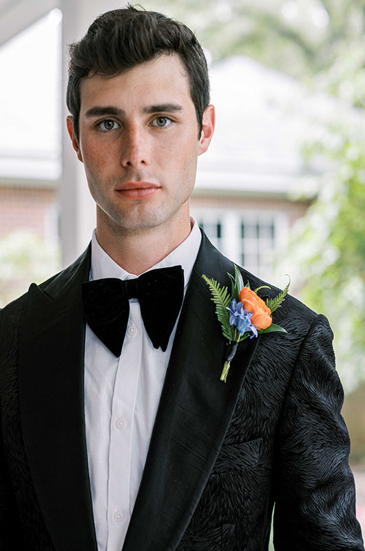 Stunning Southern Charm Texas Wedding Groom Portrait
