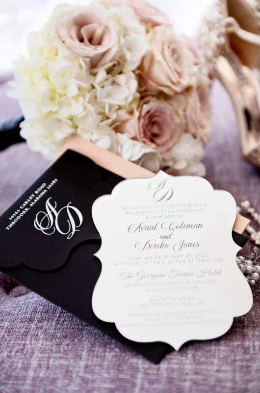 Aerial Coleman and Dereko Jones Flower Column Aerial Coleman and Dereko Jones Invitations