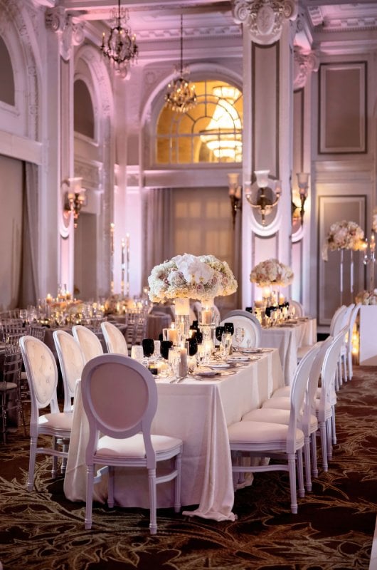 Aerial Coleman and Dereko Jones Reception Table Aerial Coleman and Dereko Jones Reception Table
