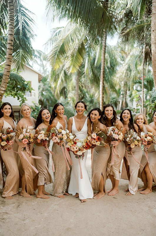 Alex Aust and Marcus Holman Marry at Akiin Tulum Bridesmaids