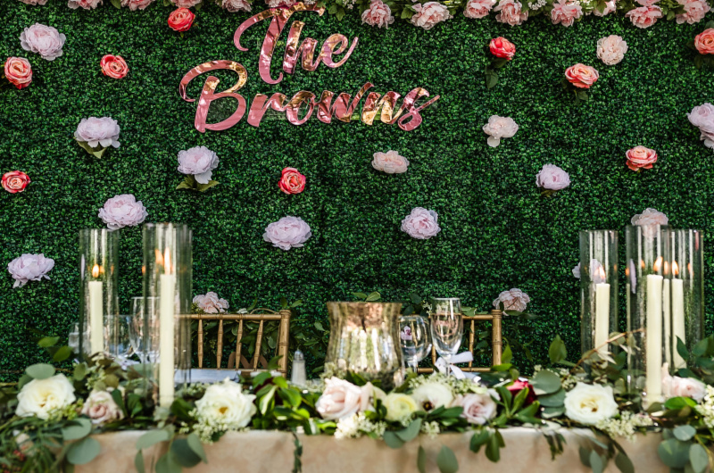 Bryanna Norwood Quinton Brown Table de mariage