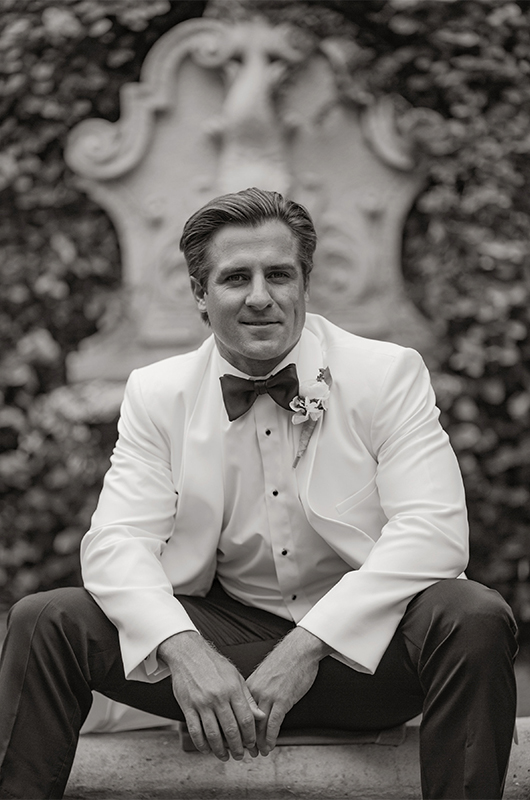 Peyton LoCicero and James Trist Marry in an Extravagant New Orleans Wedding BW groom shot copy
