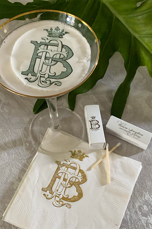 Peyton LoCicero and James Trist Marry in an Extravagant New Orleans Wedding cup and napkin copy