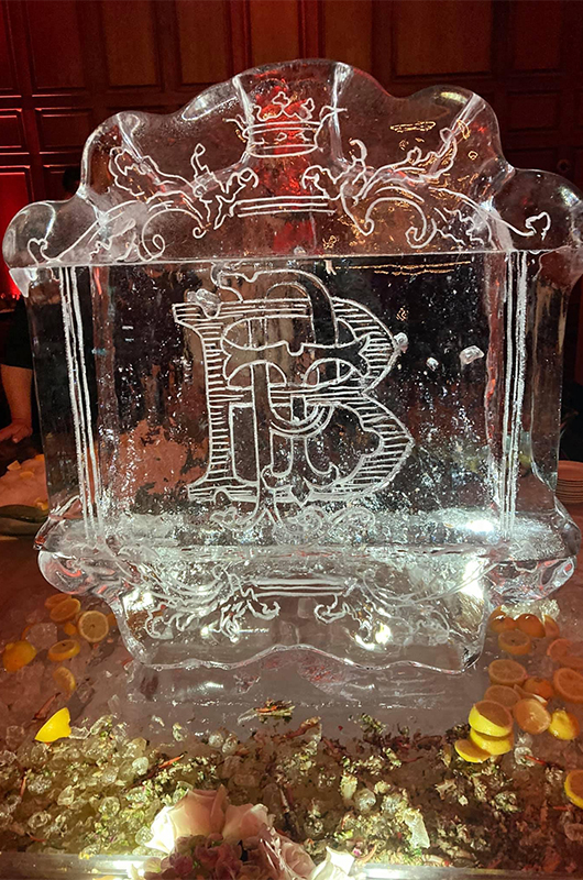 Peyton LoCicero and James Trist Marry in an Extravagant New Orleans Wedding ice sculpture copy