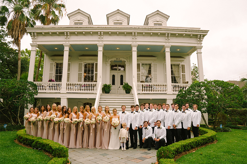 Peyton LoCicero and James Trist Marry in an Extravagant New Orleans Wedding wedding party copy