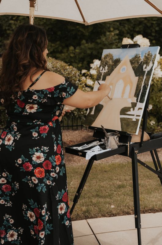 A Playful Romance Styled Shoot live painter