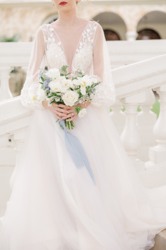 A Renoir Inspired Wedding Styled Shoot Southern Bride bride carrying bouquet