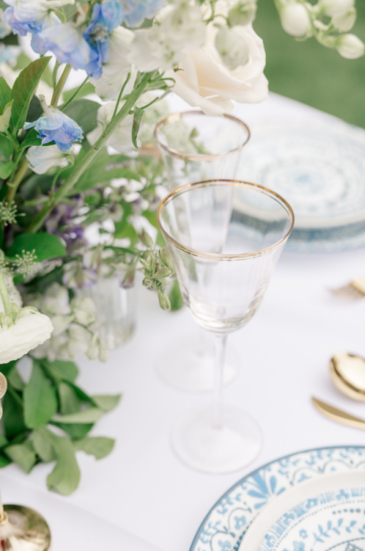 A Renoir Inspired Wedding Styled Shoot Southern Bride glass