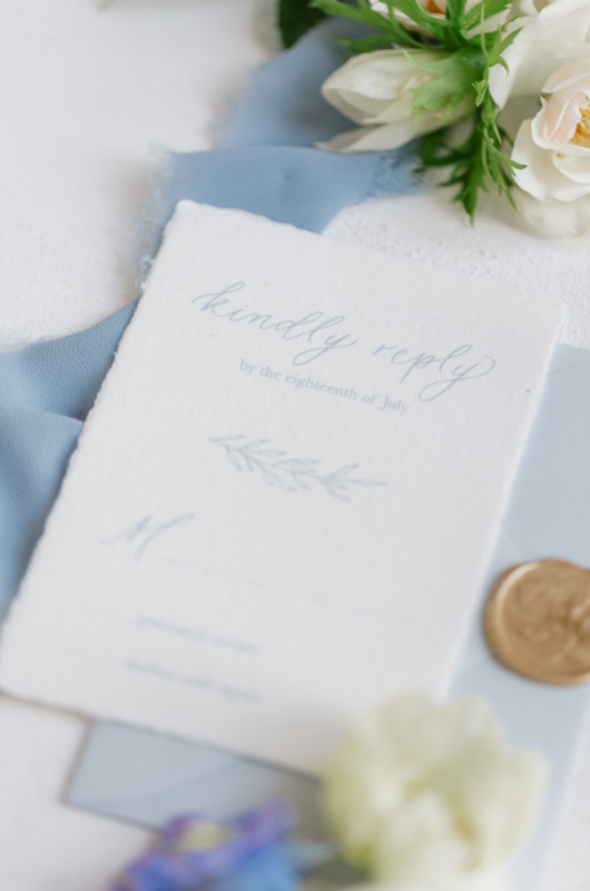 A Renoir Inspired Wedding Styled Shoot Southern Bride invitation of love and letters