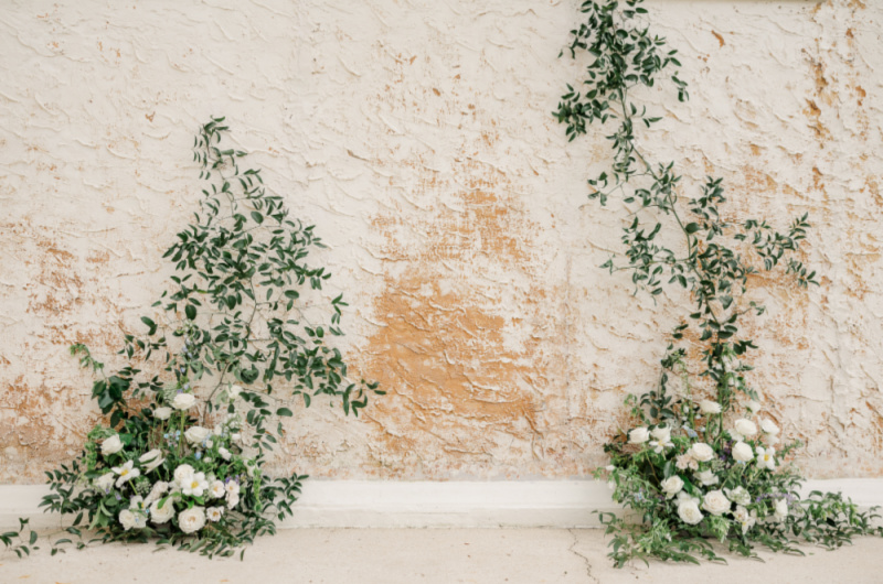 A Renoir Inspired Wedding Styled Shoot Southern Bride venue wall flowers