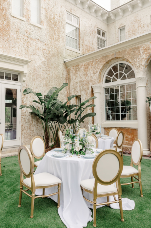 A Renoir Inspired Wedding Styled Shoot outdoor seating