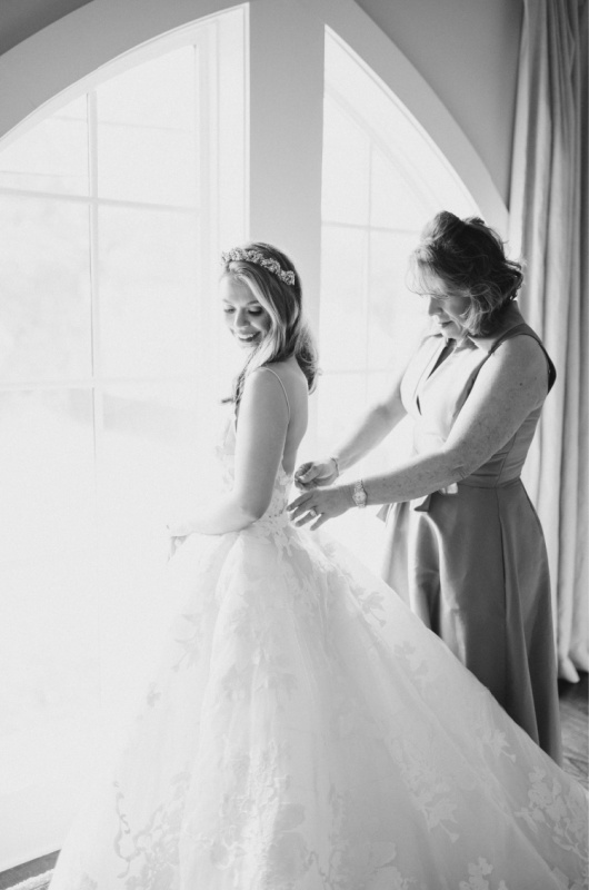 Brooke Kirkpatrick And Timothy Salezak Marry In Alabama bride seated Brooke Kirkpatrick And Timothy Selezak Marry In Alabama bride getting dressed