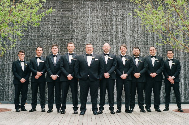 Kristen Byrne and Tyler Ohlmansieks Timess Wedding At the Country Music Hall of Fame In Nashville Tennessee Groomsmen