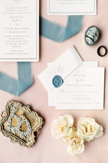 Kristen Byrne and Tyler Ohlmansieks Timess Wedding At the Country Music Hall of Fame In Nashville Tennessee Ring Kristen Byrne and Tyler Ohlmansieks Timess Wedding At the Country Music Hall of Fame In Nashville Tennessee Invitations and Jewelry