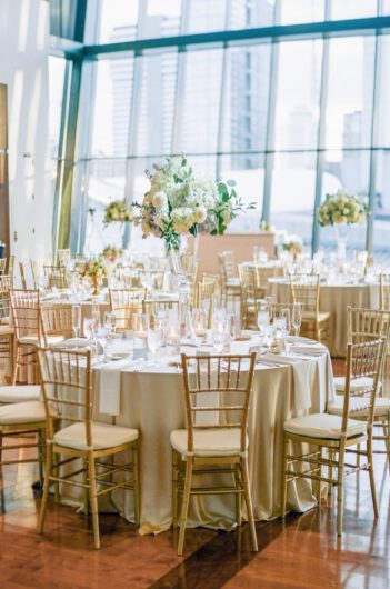 Kristen Byrne and Tyler Ohlmansieks Timess Wedding At the Country Music Hall of Fame In Nashville Tennessee Reception Table