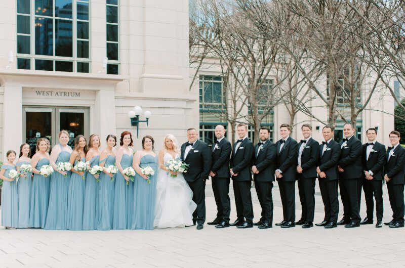Kristen Byrne and Tyler Ohlmansieks Timess Wedding At the Country Music Hall of Fame In Nashville Tennessee Wedding Party