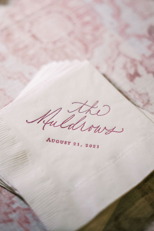 Lindsay and Camden Marry in an Elegant North Carolina Summer Wedding Custom Napkins Lindsay and Camden Marry in an Elegant North Carolina Summer Wedding Custom Napkins