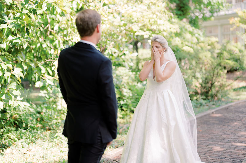 Lindsay and Camden Marry in an Elegant North Carolina Summer Wedding First Look