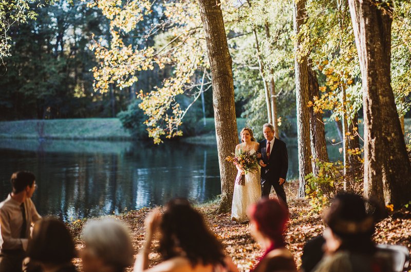 Elizabeth and Michael Marry at a Beautiful Fall Forest Wedding Bride and Dad Elizabeth and Michael Marry at a Beautiful Fall Forest Wedding Bride and Dad